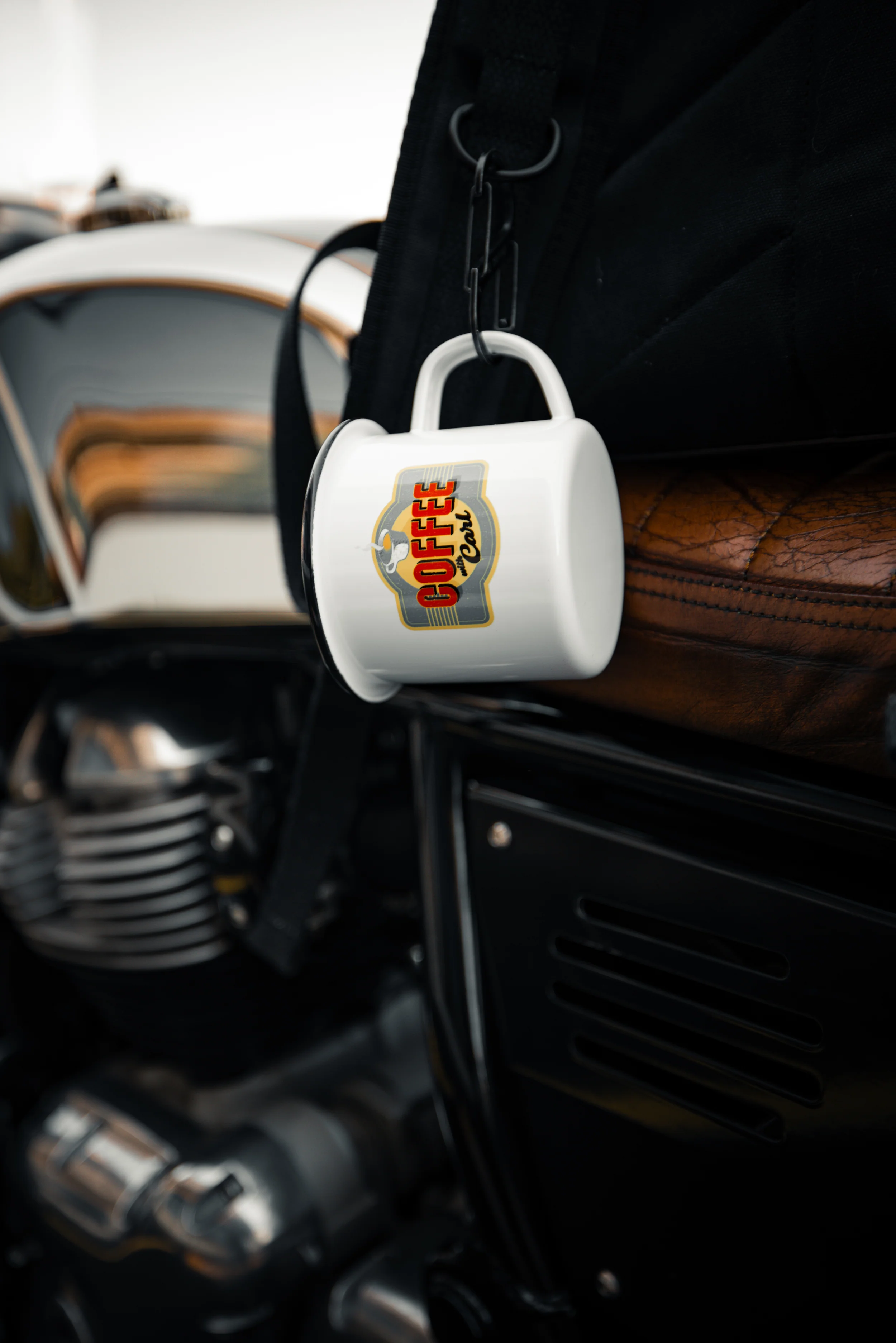 Coffee With Carl Enamel Mug - Image 4