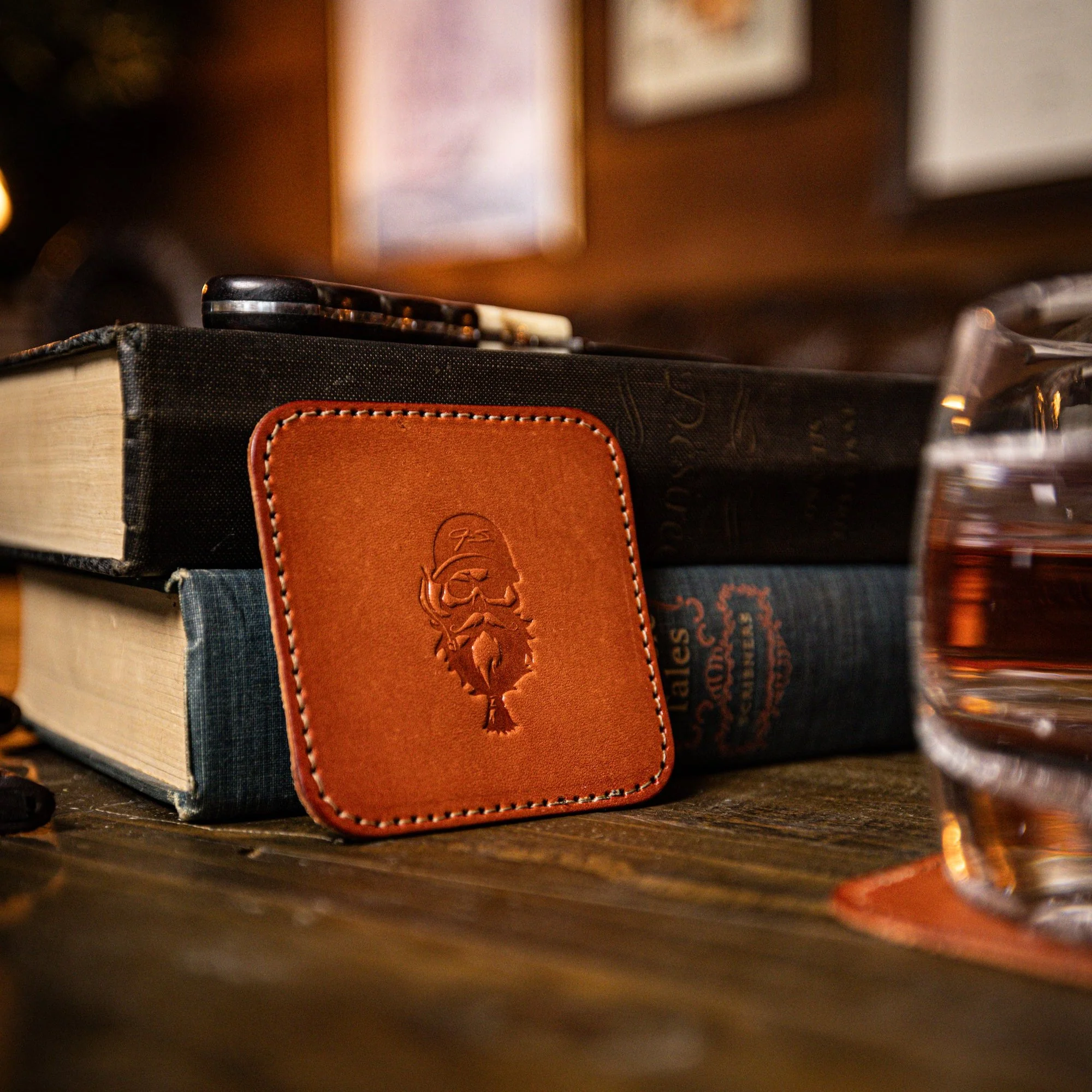 Jeremy Siers Leather Coaster Set - Image 3