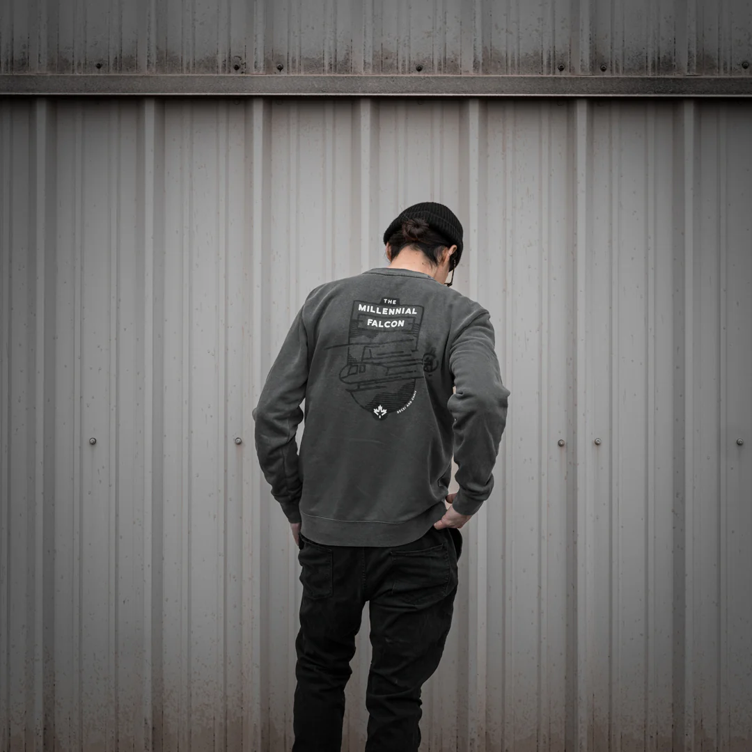 Millennial Falcon Crew Sweatshirt - Image 3