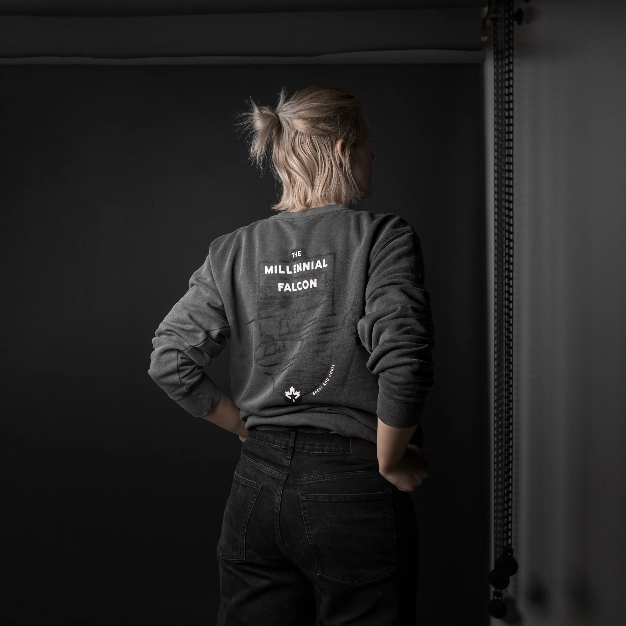 Millennial Falcon Crew Sweatshirt - Image 5